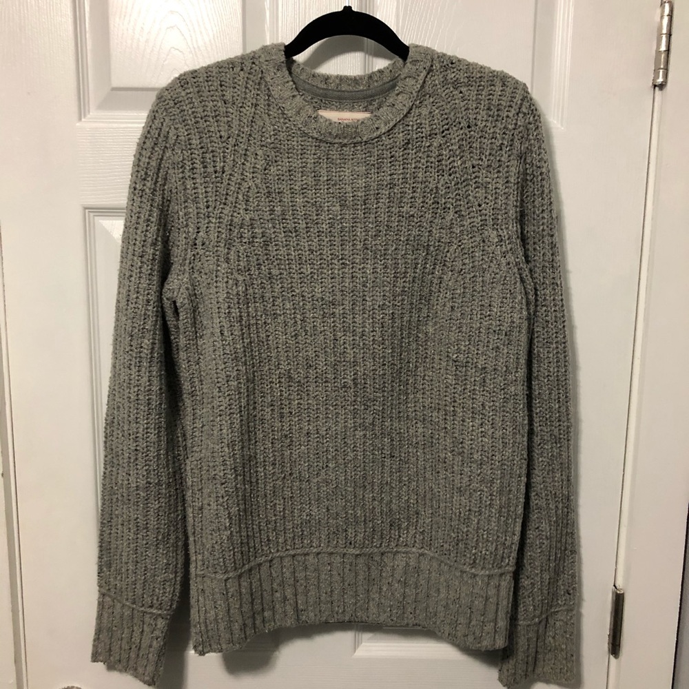Thick Gray Heritage Zip Sweater / Banana Republic